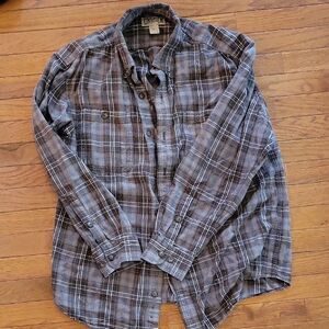 Plaid Button-Up Shirt